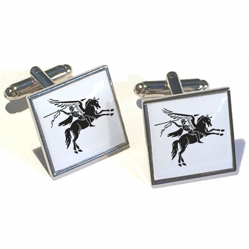 Cufflink Pair Square 18mm silver ready to wear, boxed